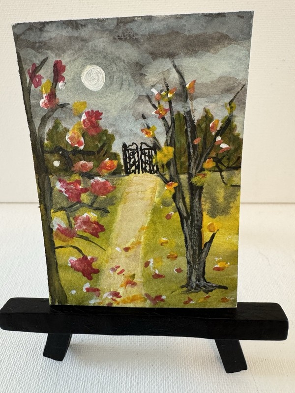 ACEO Original Fall Landscape 2.5 x 3.5 Itty Bitty Art