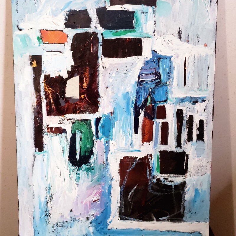 James Gross Abstract Oil On Canvas, Title (Form Color And Movement) gallery