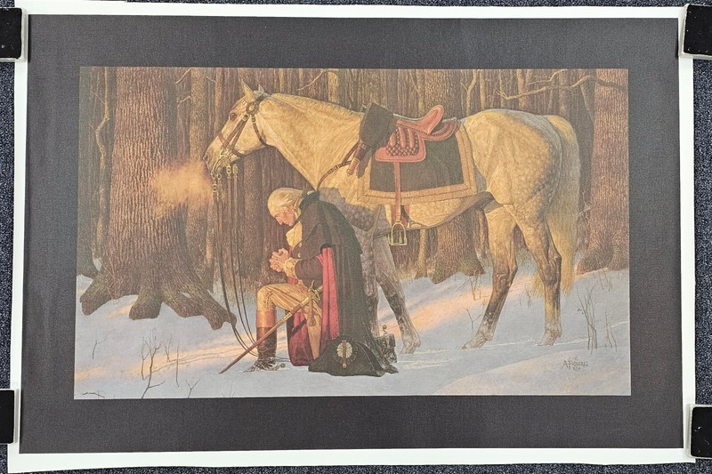 Arnold Friberg PRAYER AT VALLEY FORGE, 19×32 Canvas, George Washington