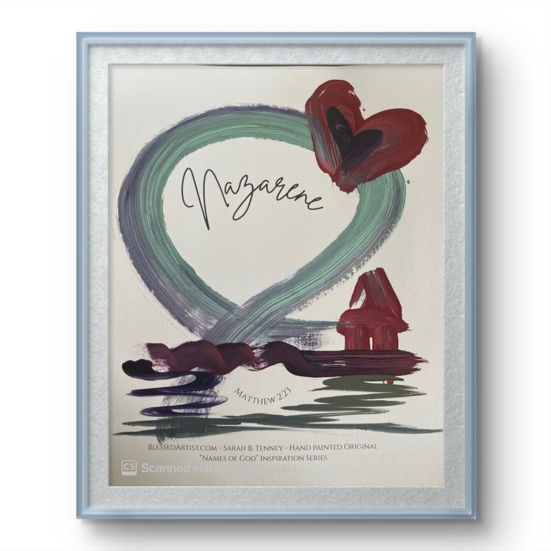 BLESSED#1084 Names of God Art Series 8x10 Original Paper Chirstian Abstract gallery