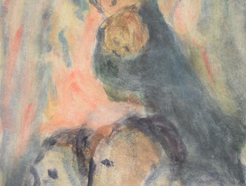 Eric Johansson 1896-1979 Dresden / Early Watercolour Mother with Child / Estate gallery