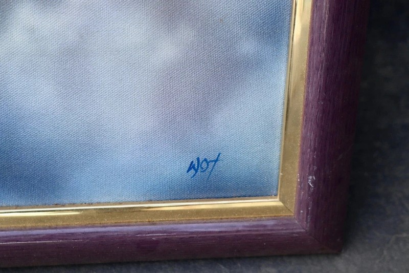 1995 Vintage Beech Street Art Company NASA Space Shuttle Painting WOT 23x12" gallery