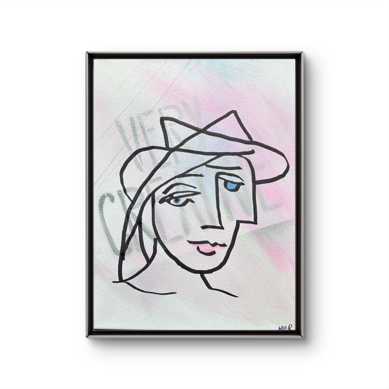 Original Signed Mixed Media Art Painting Face It Series 12×16 Art Home Decor