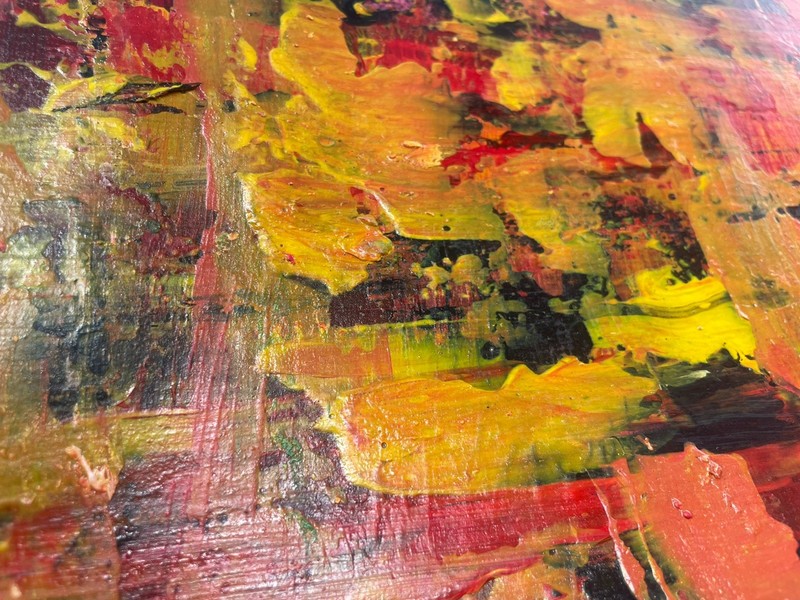 Gerhard Richter Original Painting Artwork German Abstract Expressionist Art G22 gallery