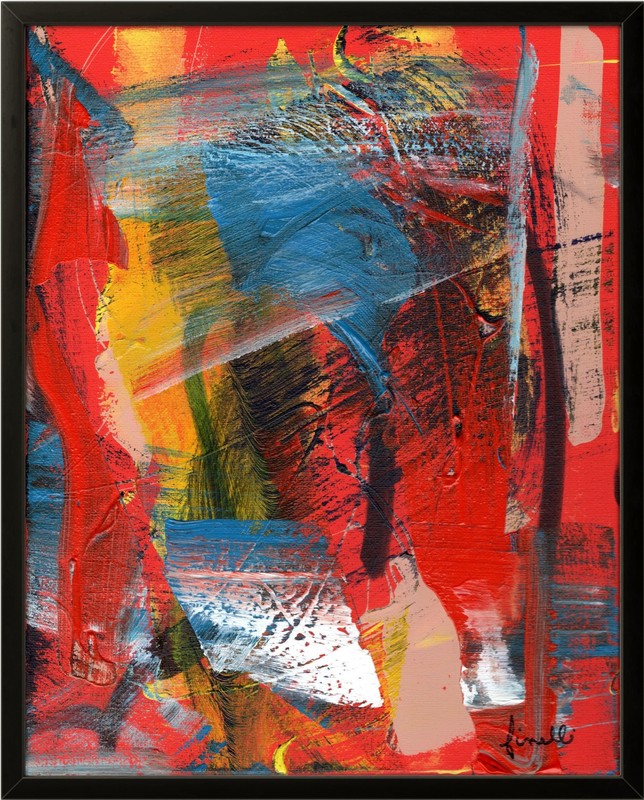FINELLI ORIGINAL Abstract Painting High Art Modern Bold Color SIGNED COA G11A