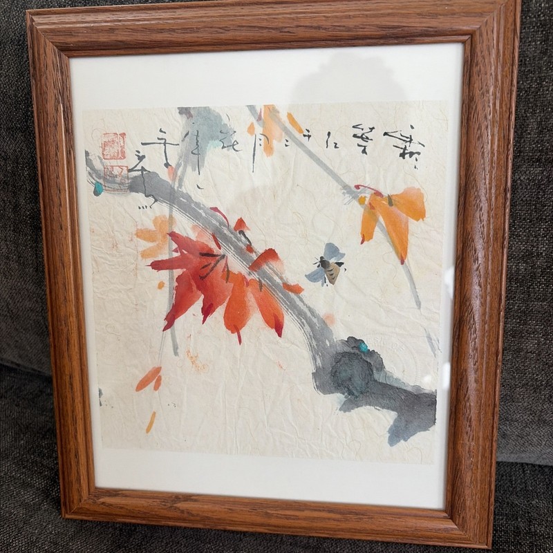 2 Signed Original Chinese Traditional Watercolors Hibiscus John H Chen Stamped gallery