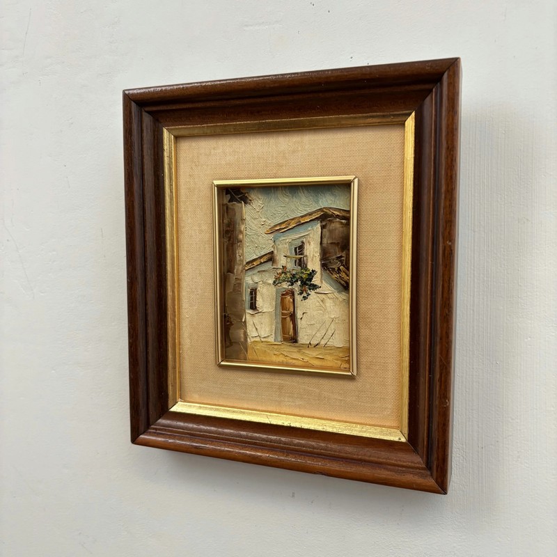 Handcrafted Cityscape Oil Painting "Framed Painting" Authentic Small Artwork gallery