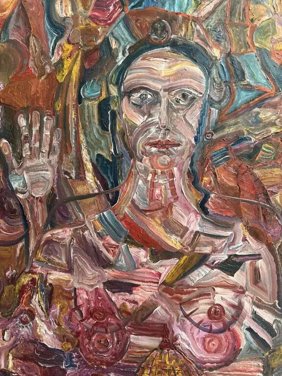 Large Alexander Gore Oil on Canvas Semi Abstract Weighness in Time and Space gallery
