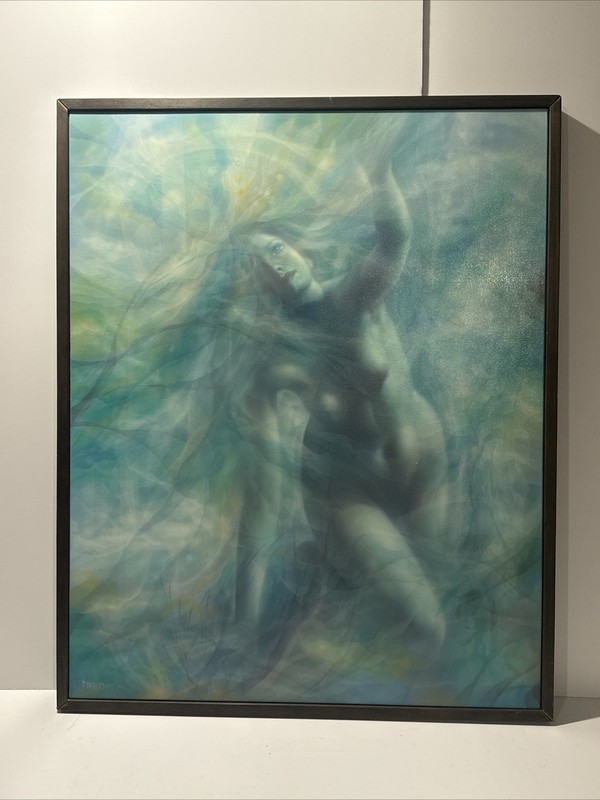 SURREALISM PAINTING METAPHYSICAL CUBISM LARGE MAIRE PALME 40” Transcendentalist