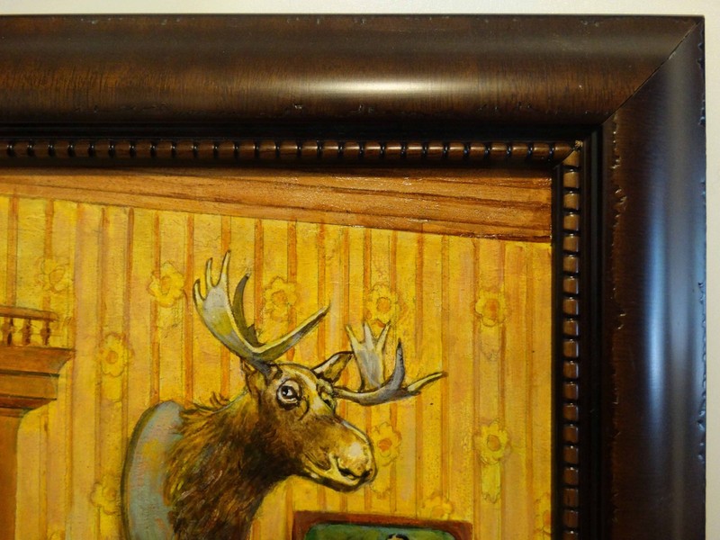 Lee Dubin Framed Original Oil Painting "Western Saloon" gallery