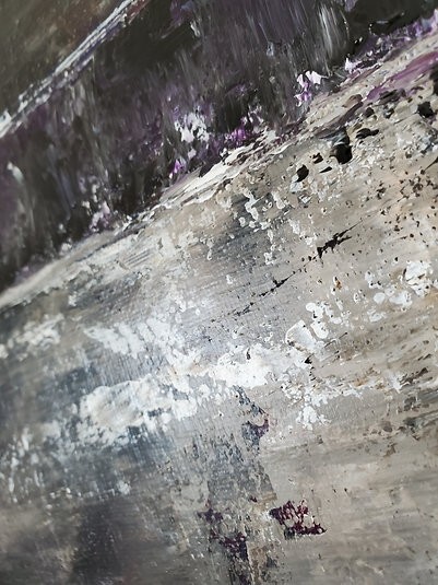 Original Abstract Painting with geometric texture in neutral tones gallery