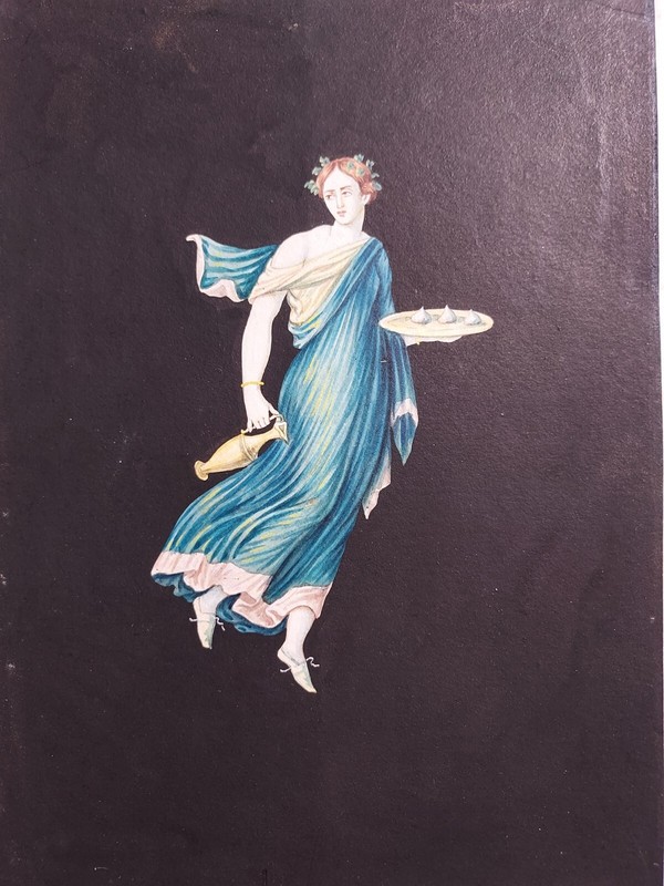 Antique Neoclassical Michaelangelo Maestri Painting Circa Early 1800s Of…