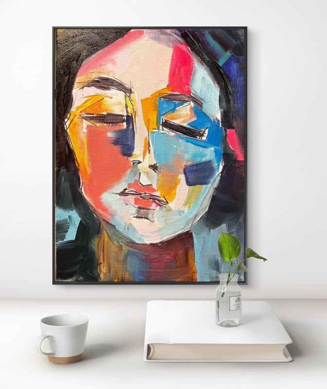 Original Abstract 12x16 Signed Dreamer Expressionism Hand Painted Signed 137 gallery