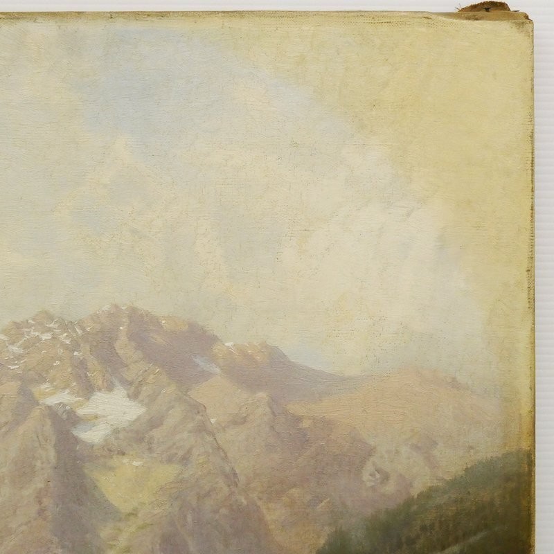 Wladimir Jettel (1845–1897) Original Oil Painting Alpine Landscape Signed gallery