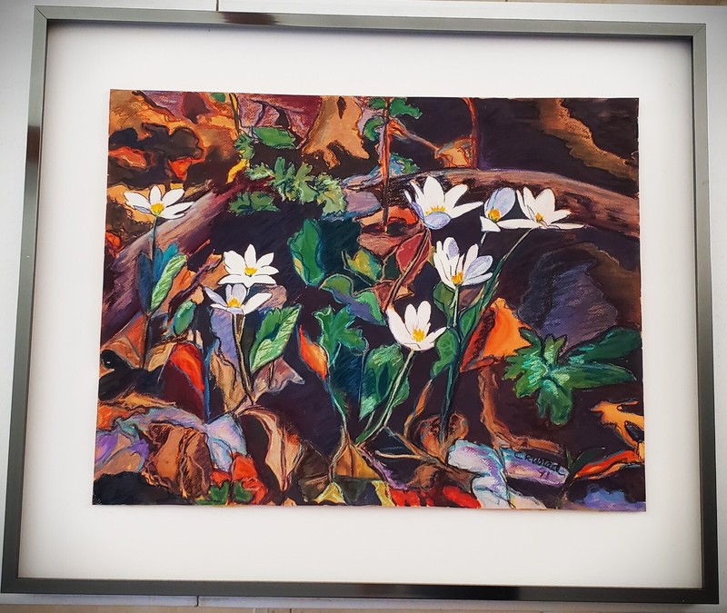 CAROL RUSTAD (1943-2022) Original SIGNED Oil Pastel & Gouache Prairie Flowers gallery