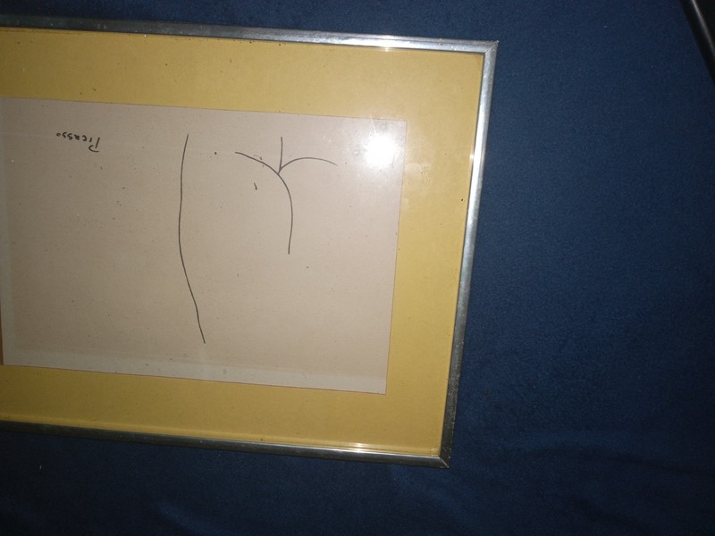 PABLO PICASSO ANTIQUE MODERN ART LITHOGRAPH OLD VINTAGE Buttocks Butt Rear 1960s