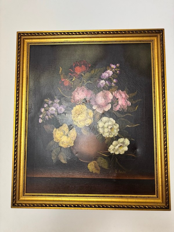 Fine Oil Painting, Rossini – Vibrant Floral Still Life Painting 24×20