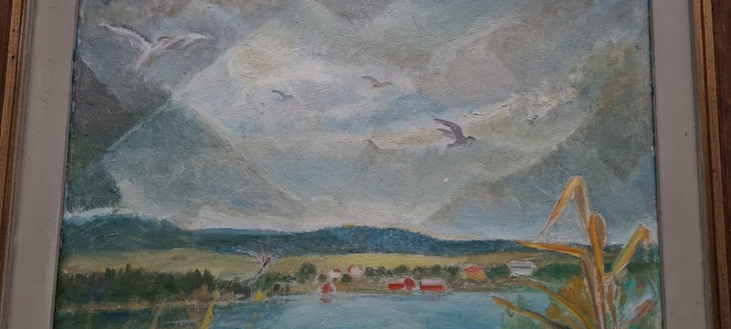 No.: 1010 oil painting artwork frame painting oil painting nature lake 1947 year gallery