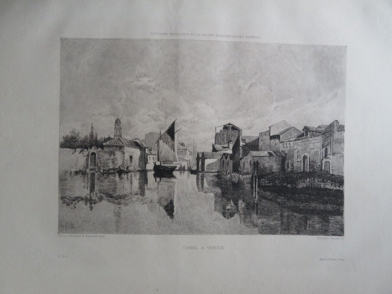 Th. CHAUVEL (1831-1910) 19TH CENTURY ENGRAVING VENICE ITALY Charlotte de ROTH…