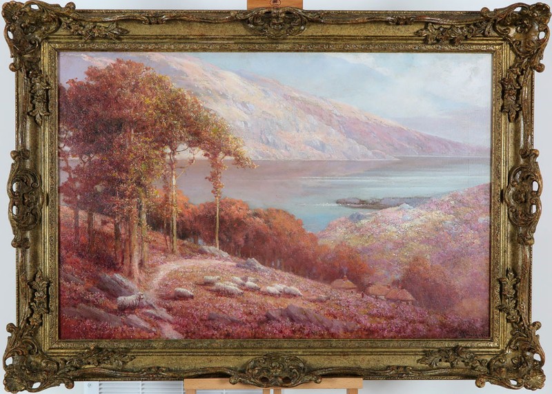 Alexander Young (1865-1923) Scottish/British Listed 1918 Oil/Canvas Landscape