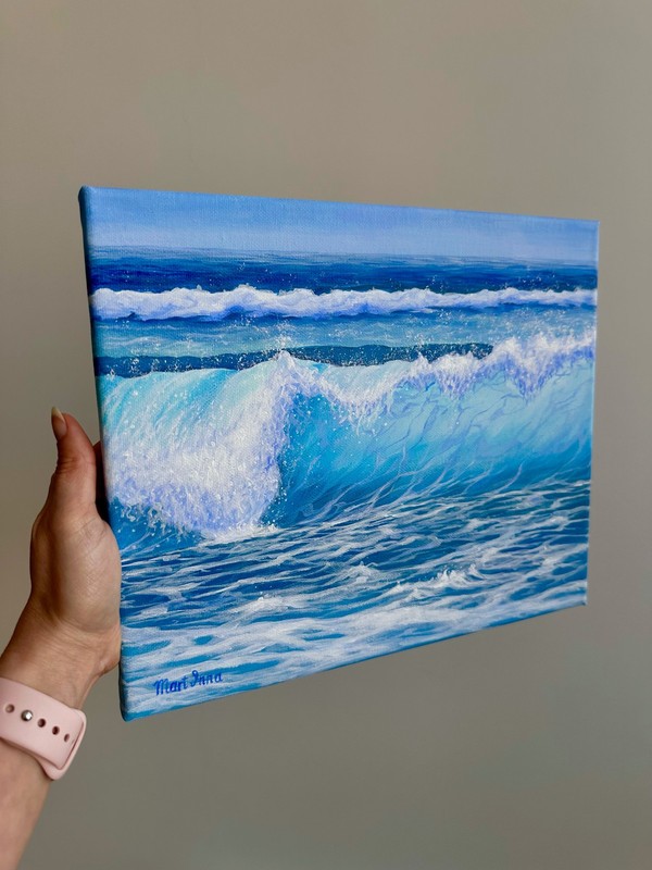 Ocean Original Painting Wave Painting Seascape Painting Ocean Wave Canvas gallery