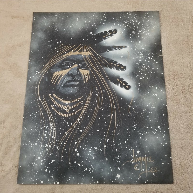Jimmie Lee Native American Painting Original Southwest Outsider Art New Mexico