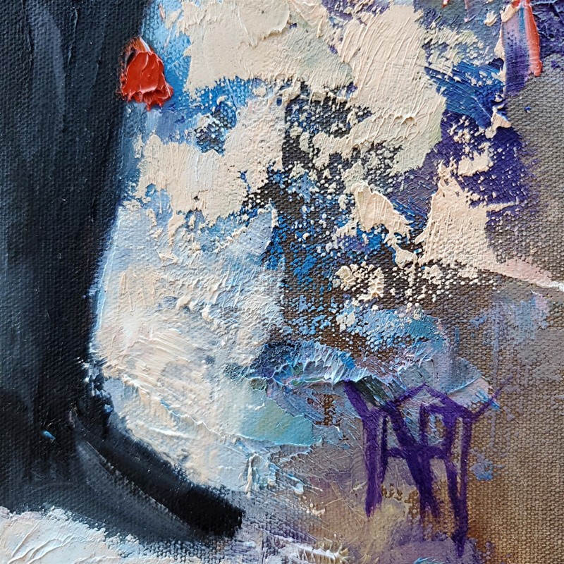 YARY DLUHOS Scotland Bagpipe Player Kilt Figure Music Original Art Oil Painting gallery