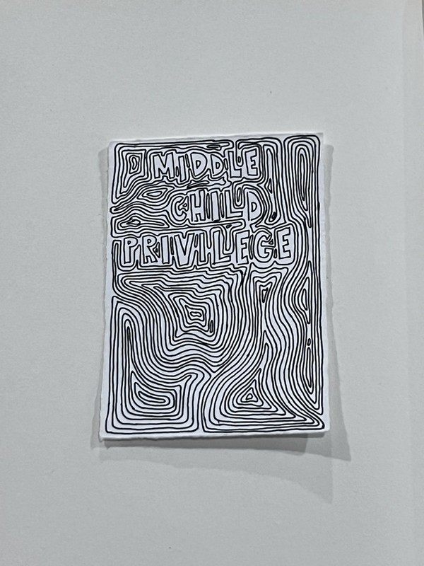 ACEO Original Doodle Art Card – Affirmation Series “Middle Child Privilege”