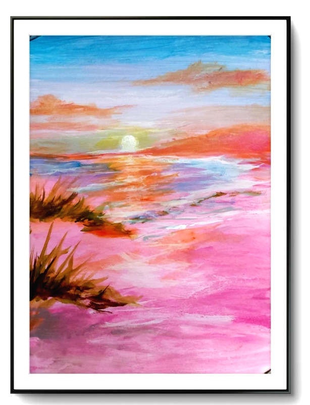 LOVELESS – «DESERT BEAUTY» 11 X 15 Handmade Signed acrylic on paper