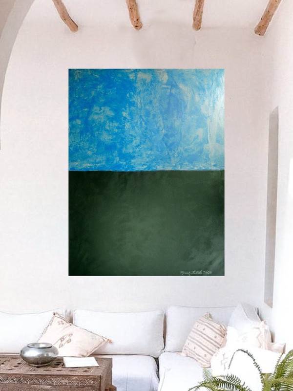 Mark Rothko Style Giant Canvas Painting 84”X62” (7 Foot) Abstract Modern XL XXL gallery