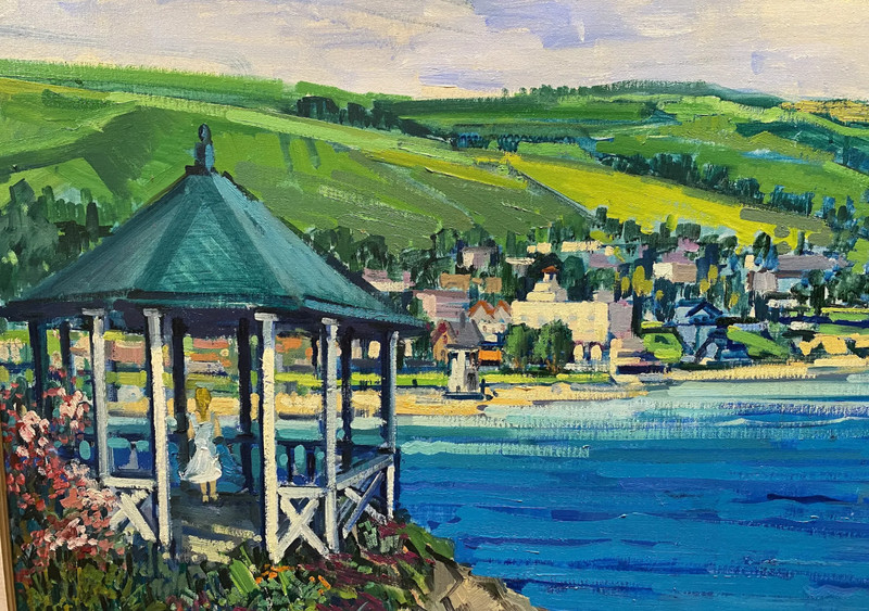 Vincent Farrell Large Coastal Landscape Oil Painting of Laguna Beach CA gallery
