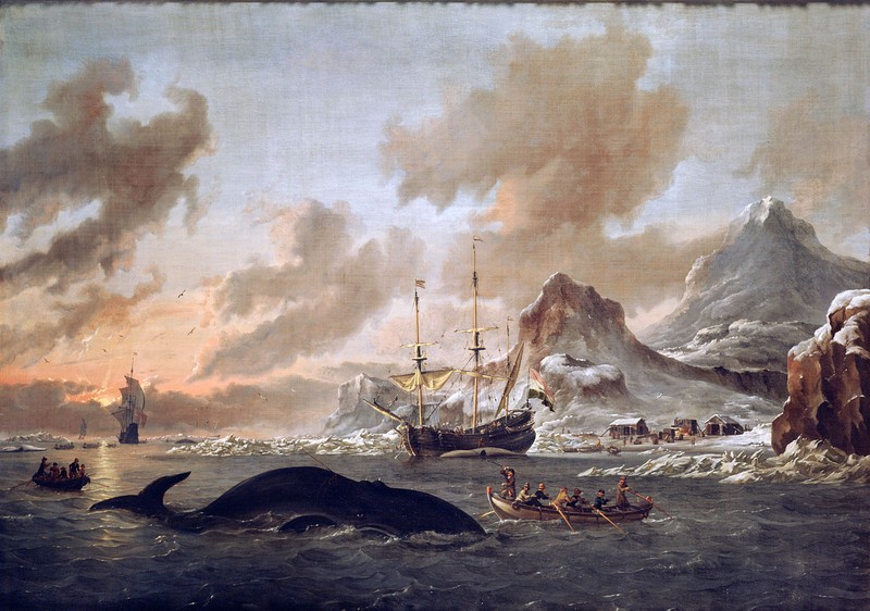 oil painting handpainted on canvas»Dutch whalers near Spitsbergen «@15030