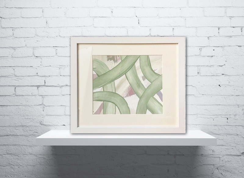 art work original abstract, Colorful Art, Contemporary Art, Sage Green, Wall Art
