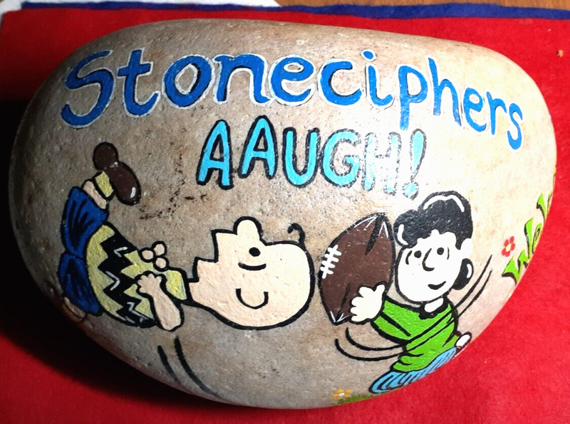 12 1/2 Pound of Stonelicious Stoneciphers Peanuts Painted Rock!!!