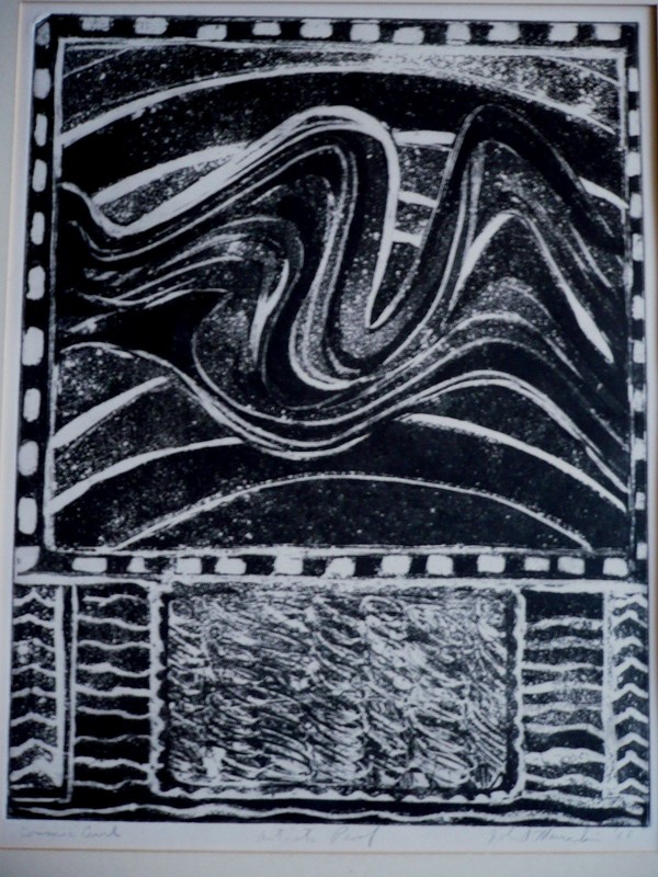 JOHN MARUSKIN, RARE Artist Proof MODERN ABSTRACT Studied Cleveland Institute Art gallery