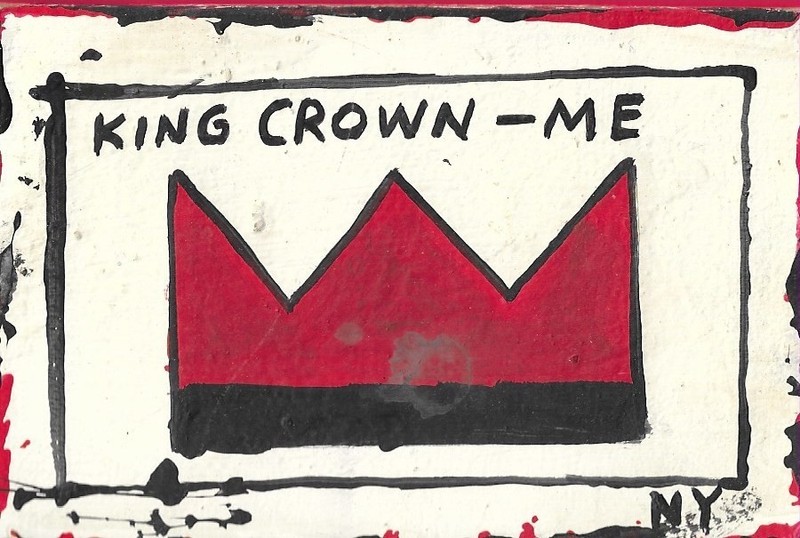 84 Jean-Michel Basquiat Original SAMO 1980’s Souvenir Postcard NYC «KING CROWN»