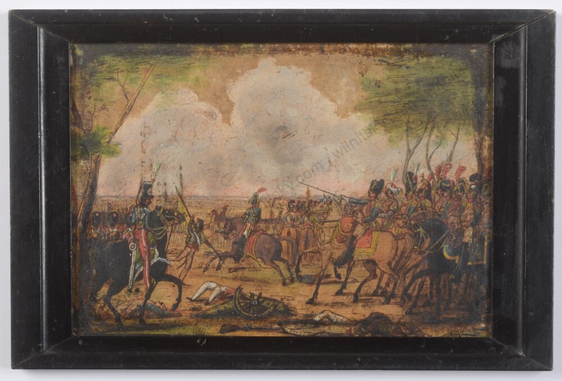 Jacques François Swebach-Desfontaines «Napoleon I at Wagram» ink & watercolor(m)