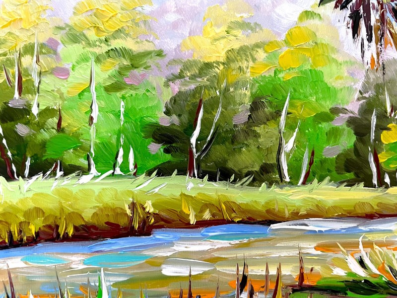 Oil Painting Landscape Art Florida Everglades National Park Wetlands Art 8x10`` gallery