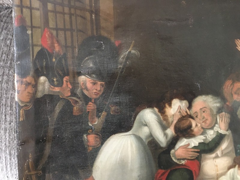 Original 19th Century Historical Painting of Louis XVI in Cell before Execution gallery