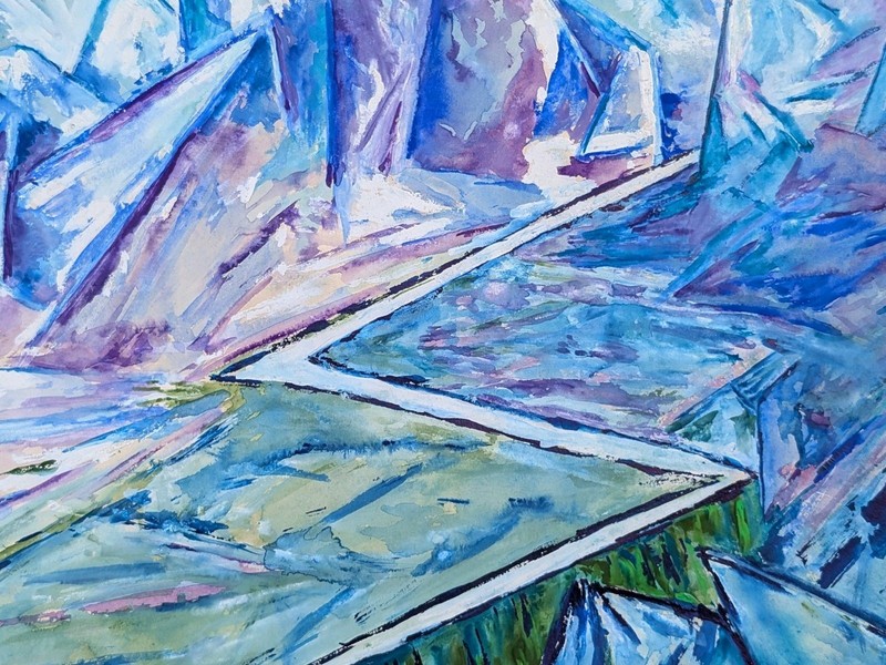 Mela Hartwig Spira 1893-1967 Austria-London Watercolour Paper Landscape 1956 gallery