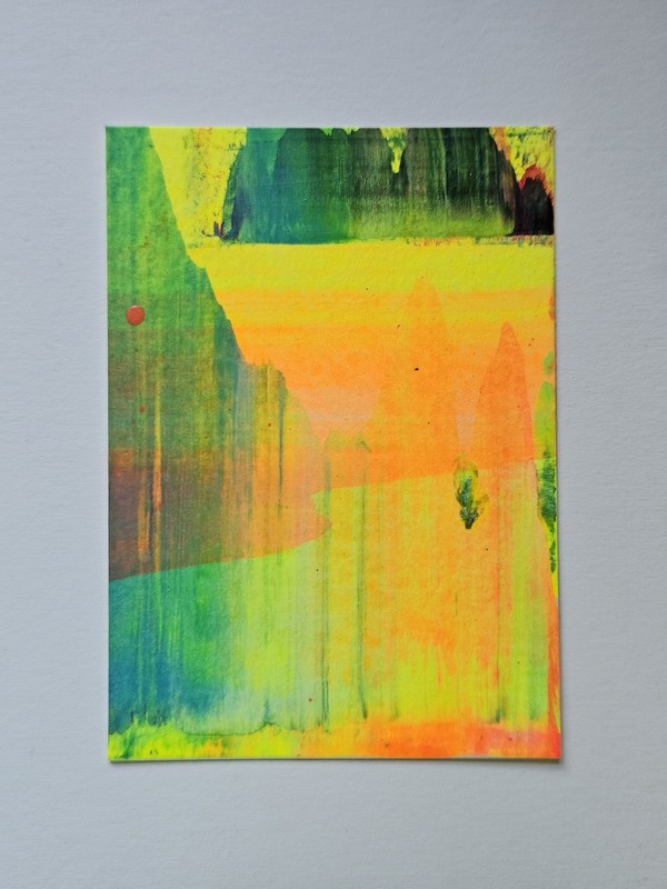 ACEO Original Loosies #67 Jackie T Creates Acrylic Abstract Landscape