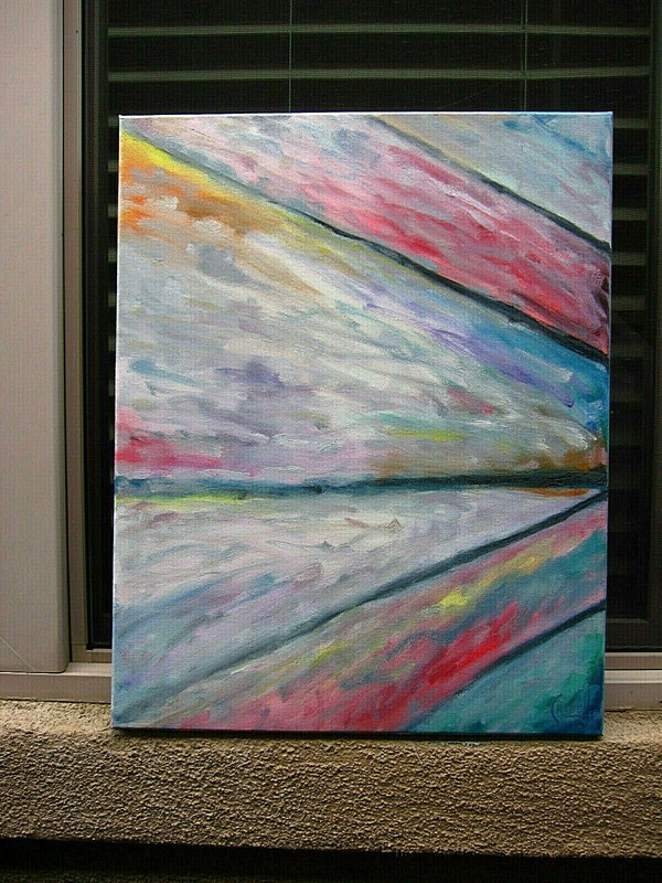 TWICE IN LOVE new wow abstract oil painting 16x20 canvas original signed Crowell gallery