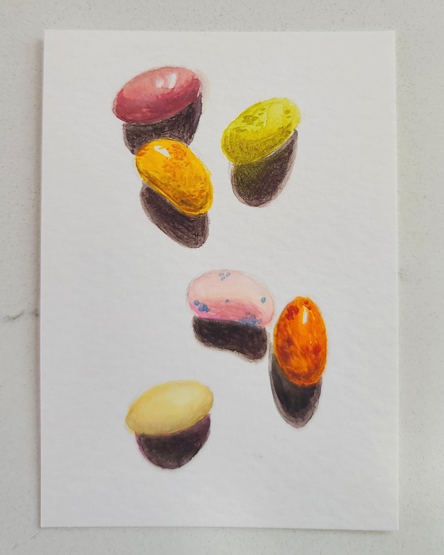 Original ACEO Painting – Jelly Bean Study #2 – Shayna Leib – #2/100 – realism