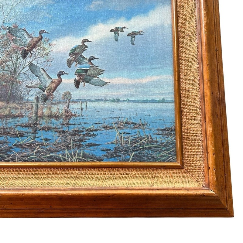 David Maass #513 Limited Edition Canvas Painting "Alarmed" Wildlife Art 22" X 18 gallery