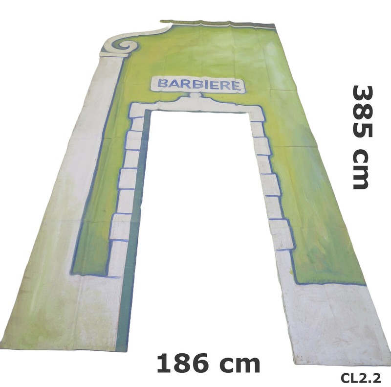 Theatrical Scenography Hand-Painted Backdrop Early ‘900 Barber Portal CL2.2