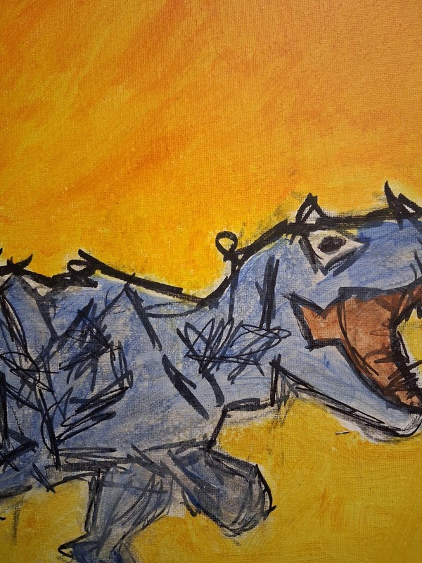 11x14 Canvas Dinosaur Contour Drawing Wall Decor gallery