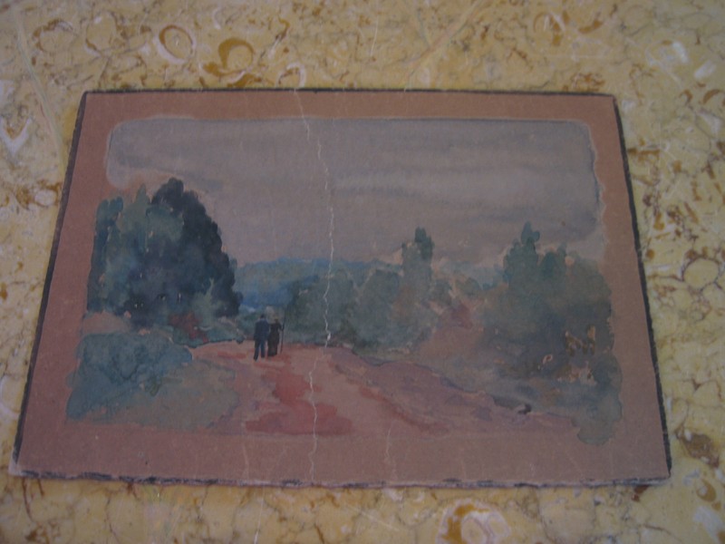 Vintage Antique Early 20th Century E A Trego Signed Watercolor Landscape