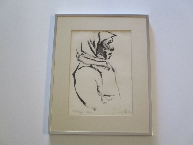 ARNOLD SCHIFRIN MID CENTURY PAINTING MEXICAN PORTRAIT EXPRESSIONIST MODERNIST