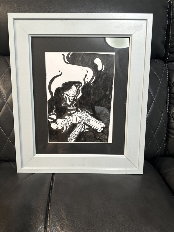 🔥Overwatch 1 Of 1 Reaper Original Art by JoJo Seames Expensive Frame🔥