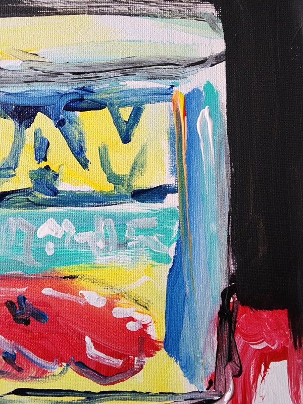Aleph Original Art Spam 14x11 Abstract Expressionist Original Painting Canvas gallery
